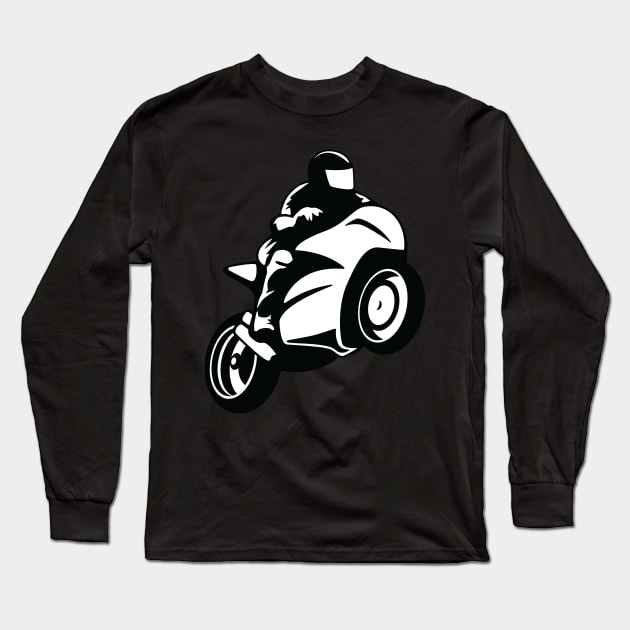 Super Sport Bike Motorcycle Rider Long Sleeve T-Shirt by hobrath